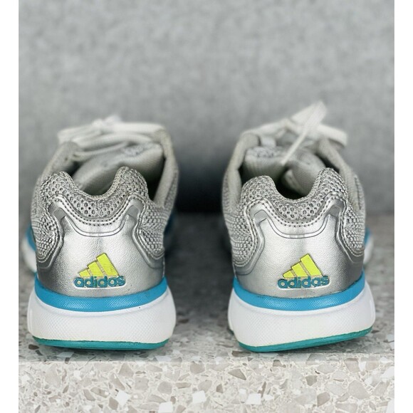 Adidas Ultraboost Sneakers Womens 6.5 Silver Blue Mesh Comfort Running Shoes - Picture 8 of 11